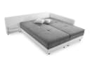 luma-home Ecksofa 15103 Doppelbett Hell-Grau/Kunstleder Weiß Bild 1