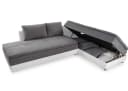 luma-home Ecksofa 15103 Doppelbett Hell-Grau/Kunstleder Weiß Bild 4