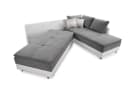 luma-home Ecksofa 15103 Doppelbett Hell-Grau/Kunstleder Weiß Bild 5