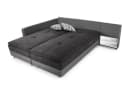 luma-home Ecksofa 15106 Doppelbett Grau Mikrofaser Kunstleder Bild 1