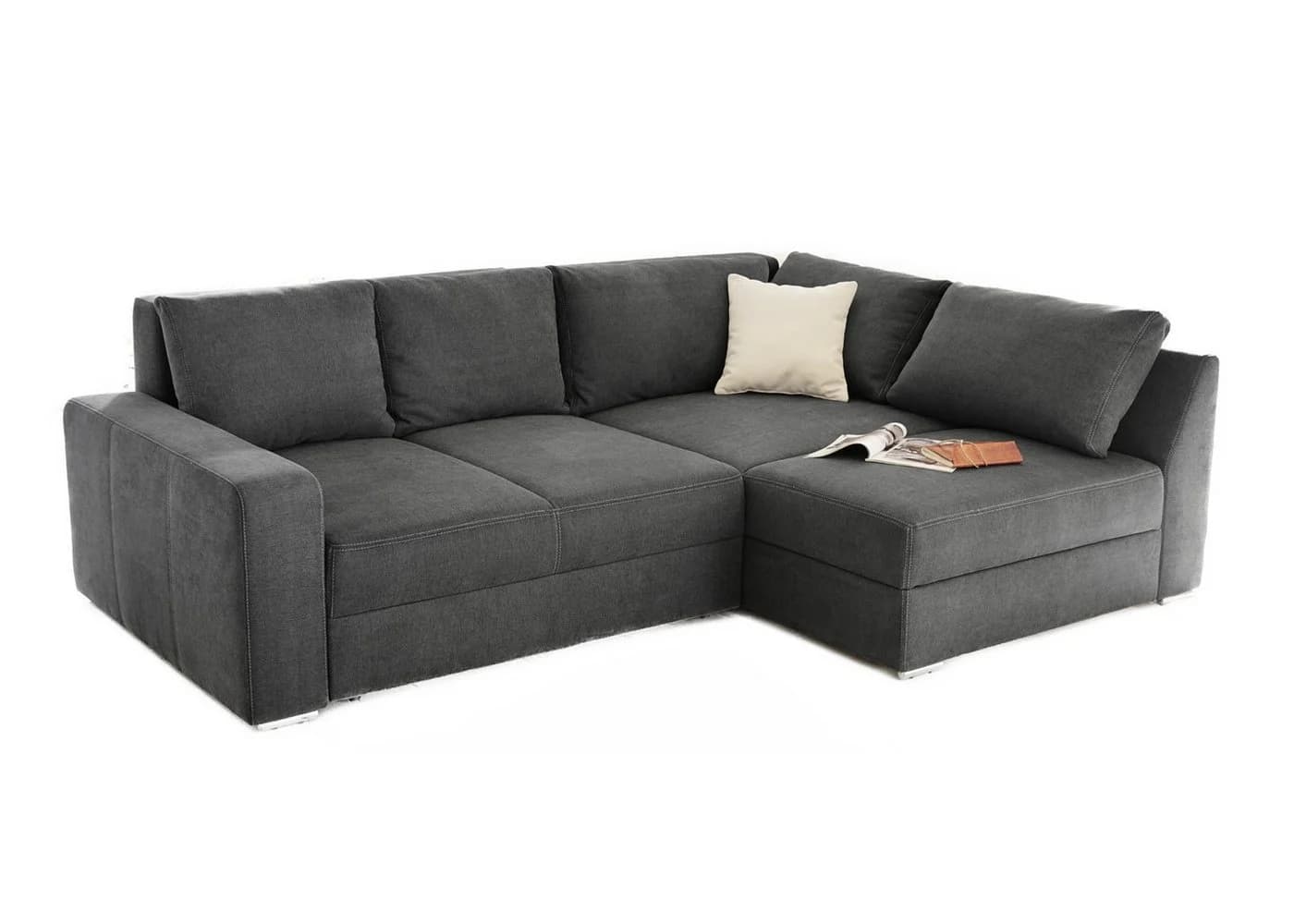 luma-home Ecksofa 15107 Dauerschläfer Boxspring Mikrofaser Grau - Bild 2