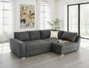 luma-home Ecksofa 15107 Dauerschläfer Boxspring Mikrofaser Grau Bild 3
