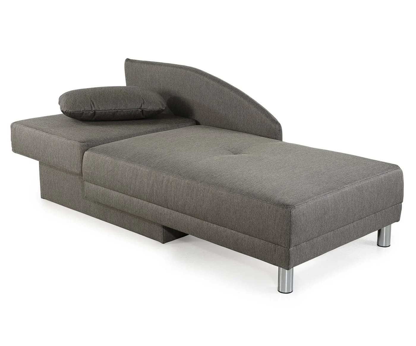 luma-home Recamiere 15123 Bettfunktion Grau Federkern