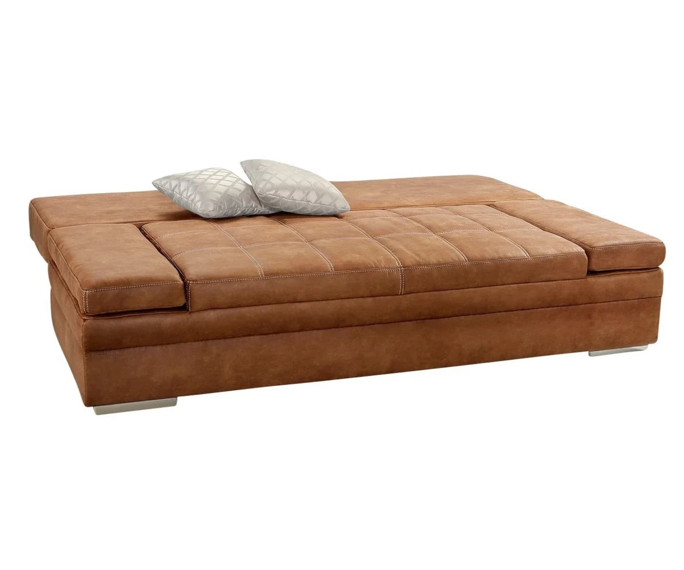 luma-home Schlafsofa 15117 Braun Antikleder-Optik