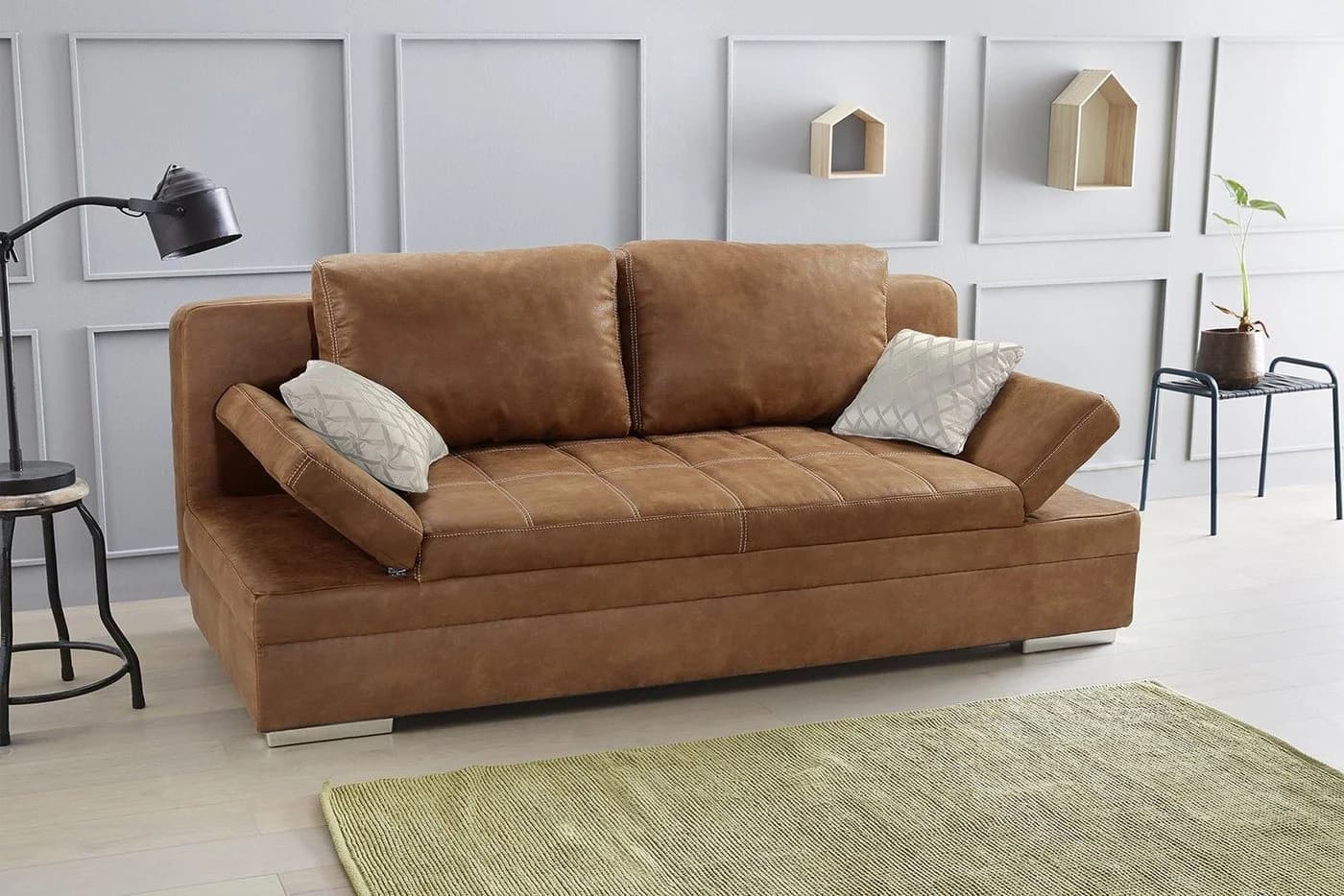 luma-home Schlafsofa 15117 Braun Antikleder-Optik - Bild 3