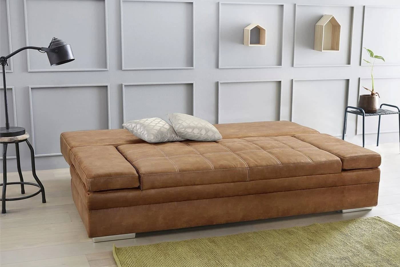 luma-home Schlafsofa 15117 Braun Antikleder-Optik - Bild 4