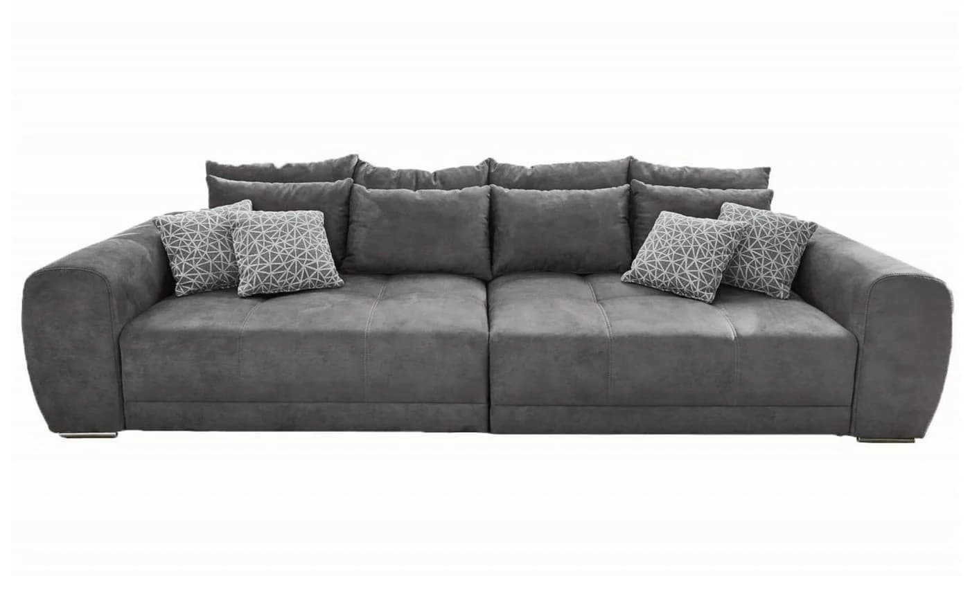 luma-home Big-Sofa 15114 XXL-Couch Grau Federkernpolsterung - Bild 2