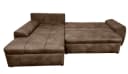 luma-home Ecksofa 18014 Bettfunktion Braun Mikrofaser Bild 1