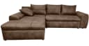 luma-home Ecksofa 18014 Bettfunktion Braun Mikrofaser Bild 2