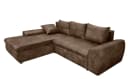 luma-home Ecksofa 18014 Bettfunktion Braun Mikrofaser Bild 4