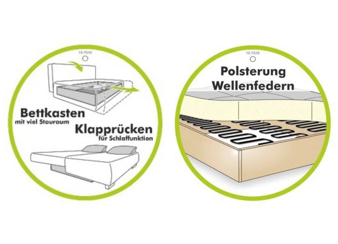 luma-home Ecksofa 18014 Bettfunktion Braun Mikrofaser - Bild 5