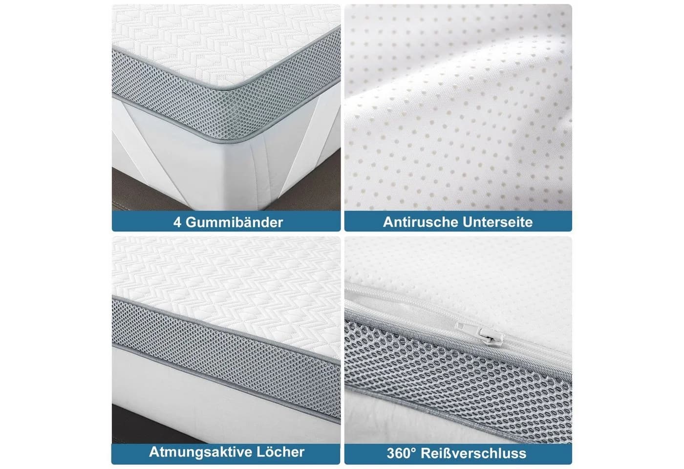 Koorlian Matratzen Topper 7,5cm Gel Memory Foam H2-H3