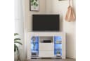 Dripex TV Eckschrank Fernsehtisch Hochglanz Weiß 100x40x68 cm Bild 3