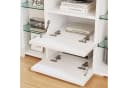 Dripex TV Eckschrank Fernsehtisch Hochglanz Weiß 100x40x68 cm Bild 4