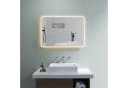 AQUABATOS LED Badspiegel mit Beleuchtung, Dimmbar, Antibeschlag, Silber Bild 1