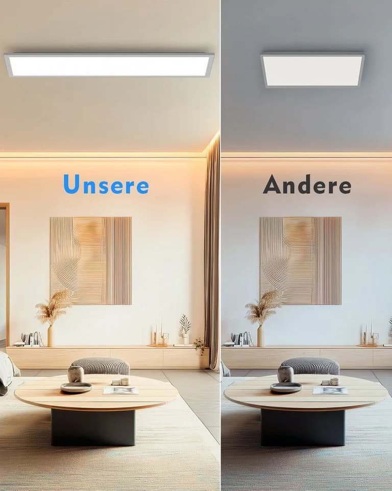 Lujasi LED Deckenleuchte 36W 3600LM LED Panel Flach 100 x 25 x 5,5 cm - Bild 5