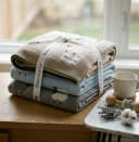 Bleu La La Babydecke Whimsy Collection Gestrickt 100% Baumwolle Schafmotiv Bild 3