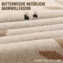 Bleu La La Babydecke 100% Baumwolle Gestrickt mit Rehmotiv Beige Bild 3