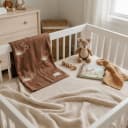 Bleu La La Babydecke Rot 100% Bio-Baumwolle Pointelle Strick Bild 4