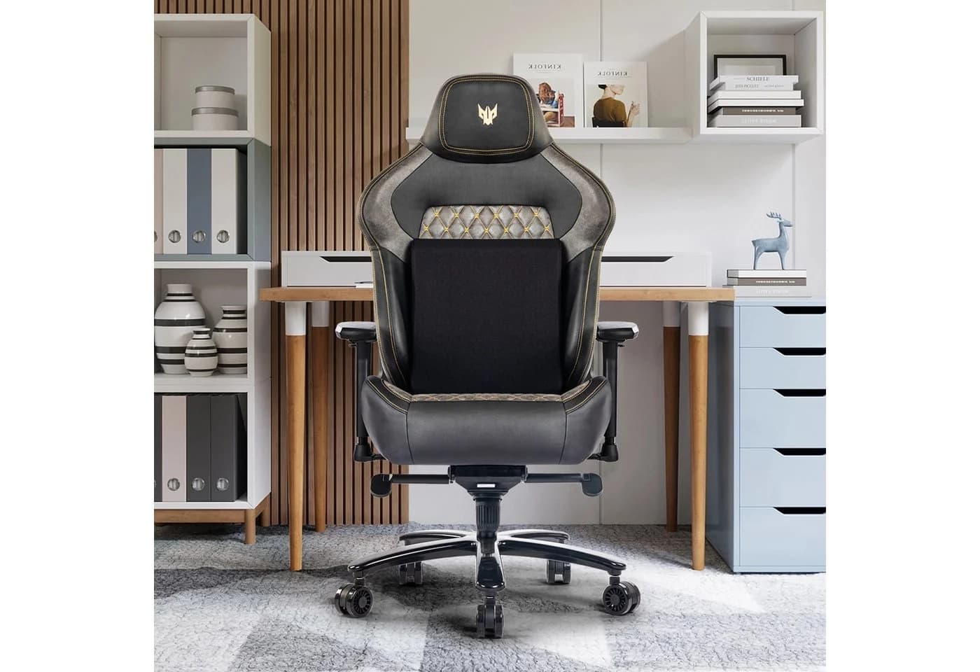 SeedWave Gaming-Stuhl 200kg Bürostuhl 4D-Armlehne Flügel-Design Rückenlehne - Bild 5