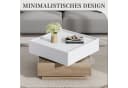 SeedWave Couchtisch Sofatisch 360° Drehbar Weiß Bild 1