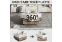 SeedWave Couchtisch Sofatisch 360° Drehbar Weiß Bild 3