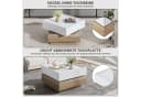 SeedWave Couchtisch Sofatisch 360° Drehbar Weiß Bild 5