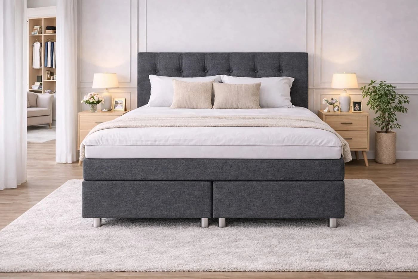 Tesla Dreams Boxspringbett Ronda 7-Zonen Wendematratze mit Topper - Bild 3