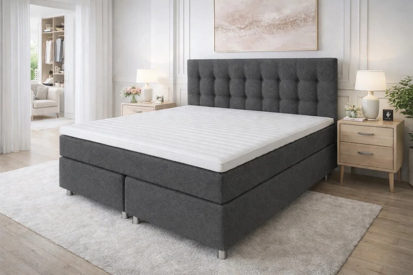 Tesla Dreams Boxspringbett Ronda 7-Zonen Wendematratze mit Topper - Bild 4