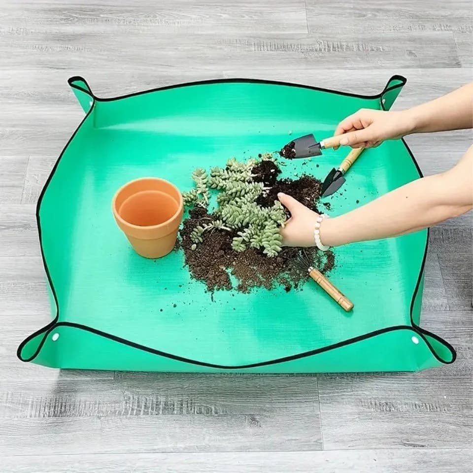 Venicce Love Gartenpflege-Set wasserdichte Pflanzmatte 50x50 cm Grün