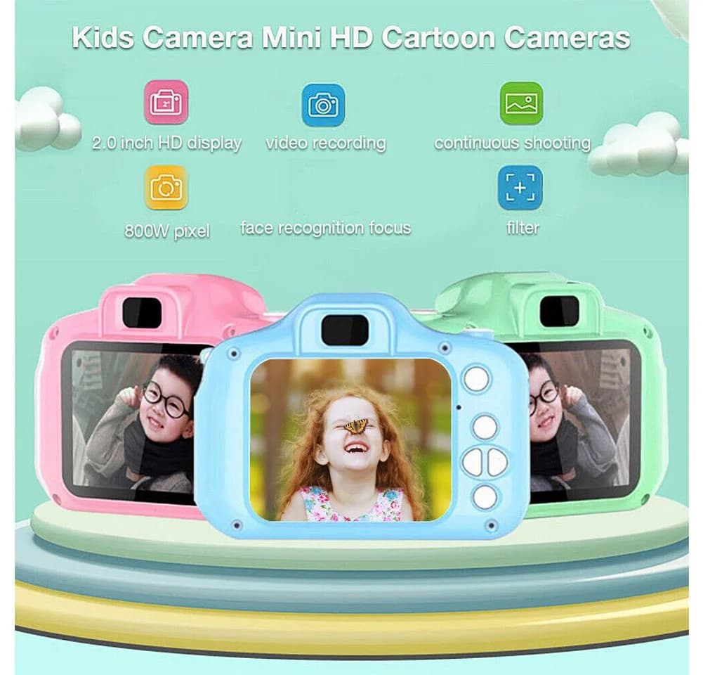 Vivitar Kinderkamera 48MP 1080P HD Digitalkamera Rosa