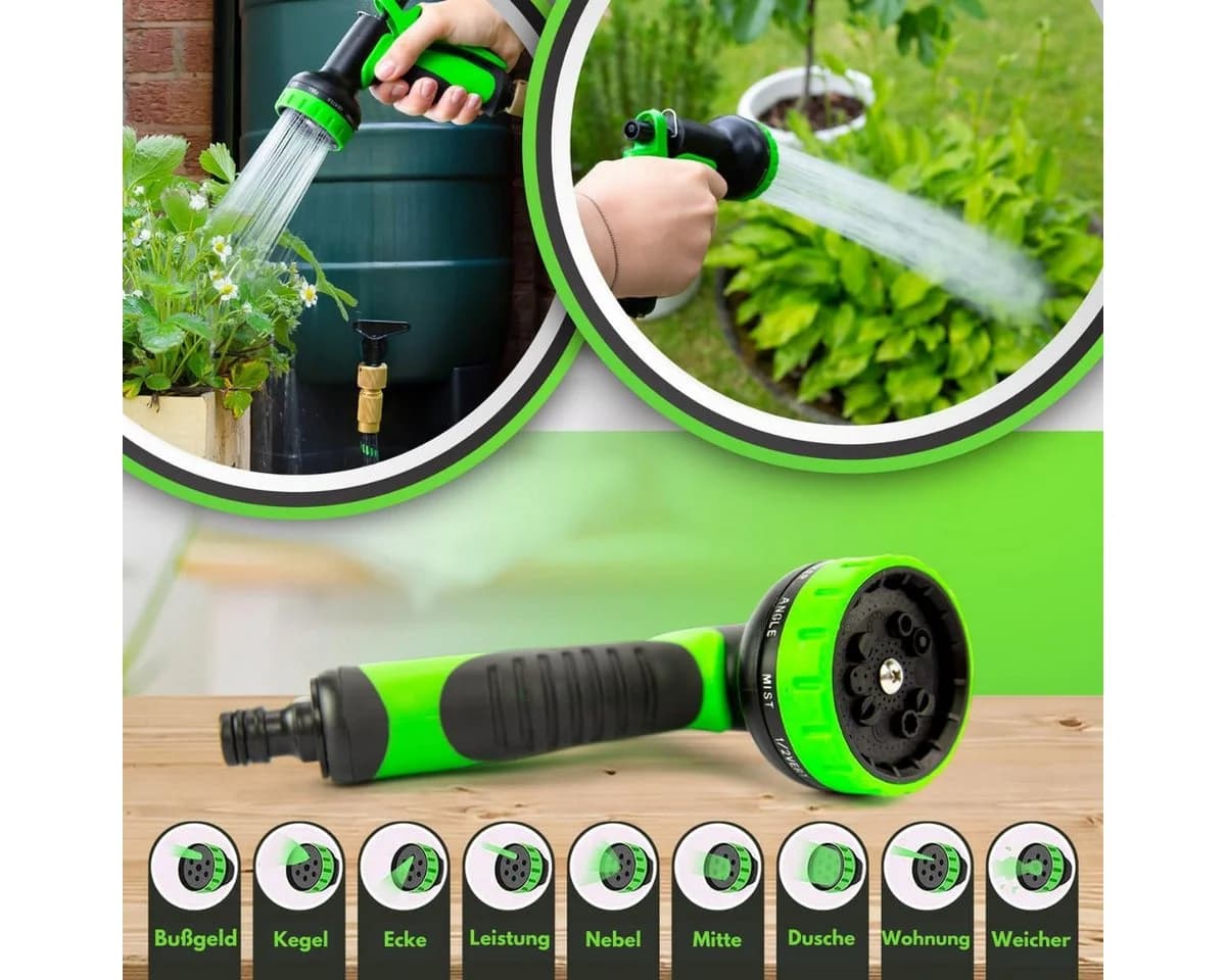 Vivitar Gartenschlauch 22,5 m flexibler Wasserschlauch mit 9 Funktionsdüsen - Bild 3