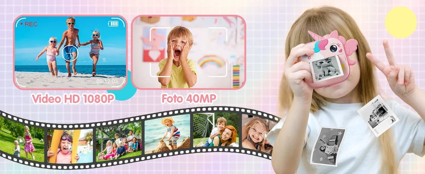 Vivitar Sofortbildkamera 2,4'' Bildschirm für Kinder mit 32GB Karte & Zubehör Kinderkamera - Bild 3