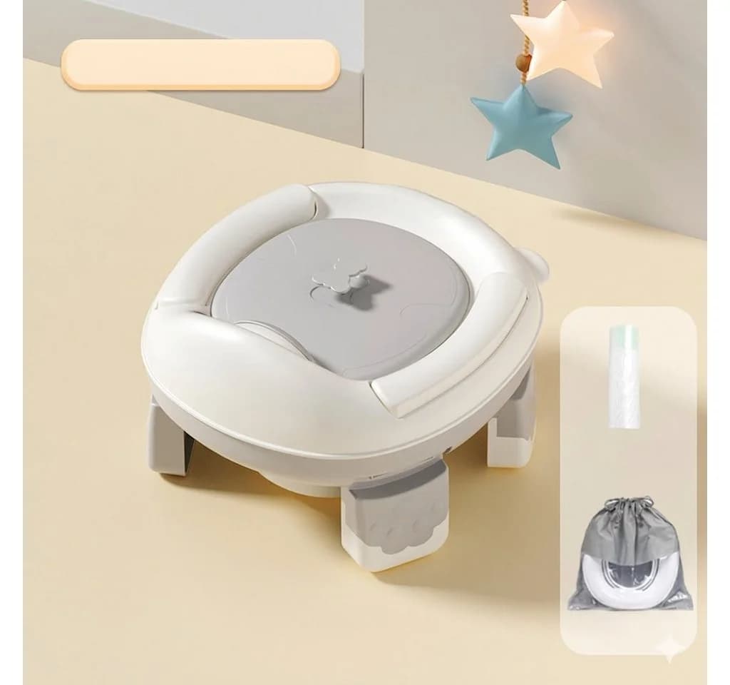 P & K Tragbarer Toilettensitz Grau Faltbar Reise-Toilette - Bild 5