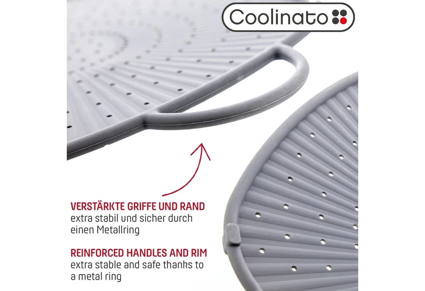 Coolinato Silikon Universal Spritzschutz 3in1 Grau - Bild 3