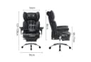 EFOMAO Bürostuhl Schreibtischstuhl Gaming-Stuhl Chefsessel mit Fußstütze, ergonomisch, mit 90°-135° Liegefunktion, höhenverstellbare Armlehnen Bild 1