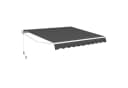 COSTWAY Gelenkarmmarkise 300x250cm Grau mit Handkurbel Bild 2