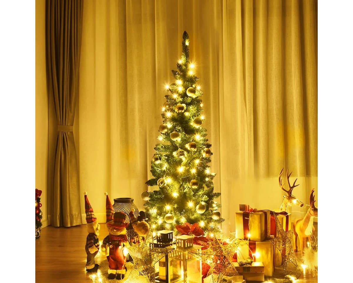 COSTWAY Künstlicher Weihnachtsbaum 150 LEDs 226 Spitzen - Bild 3