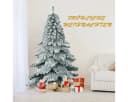 COSTWAY Künstlicher Weihnachtsbaum 657 PVC Spitzen Grün/Weiß Metallständer Bild 1
