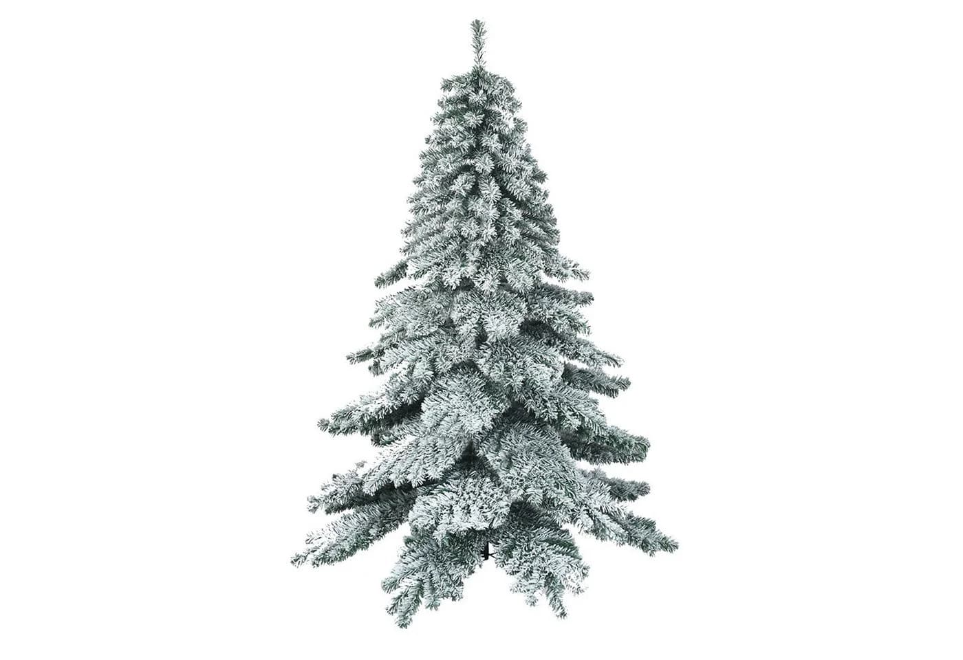 COSTWAY Künstlicher Weihnachtsbaum 657 PVC Spitzen Grün/Weiß Metallständer - Bild 2