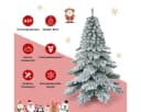 COSTWAY Künstlicher Weihnachtsbaum 657 PVC Spitzen Grün/Weiß Metallständer Bild 5