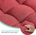 KOMFOTTEU Schlafsofa Klappsessel Bodenstuhl Rot Bild 4
