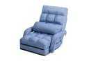 KOMFOTTEU Schlafsofa Klappsessel Bodenstuhl Blau Bild 2