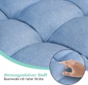 KOMFOTTEU Schlafsofa Klappsessel Bodenstuhl Blau Bild 4