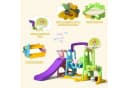 KOMFOTTEU 6-in-1 Spielplatz Indoor Outdoor Bunt HDPE Bild 5