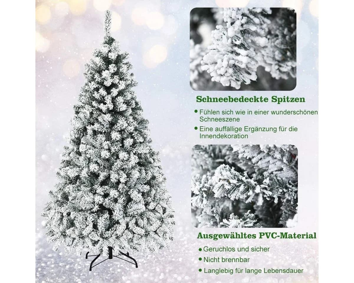 COSTWAY Künstlicher Weihnachtsbaum 180cm 600 Spitzen 250 LED - Bild 5