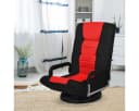COSTWAY Relaxsessel Bodensessel Rot/Schwarz Drehbar Bild 1