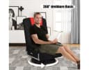 COSTWAY Relaxsessel Bodensessel Rot/Schwarz Drehbar Bild 3
