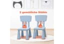 COSTWAY Kindersitzgruppe 3 TLG. Kindertisch mit 2 Stühlen Blau Bild 5