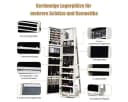 COSTWAY Schmuckschrank Stehend mit Spiegel & Regal, Drehbar, Abschließbar Bild 5